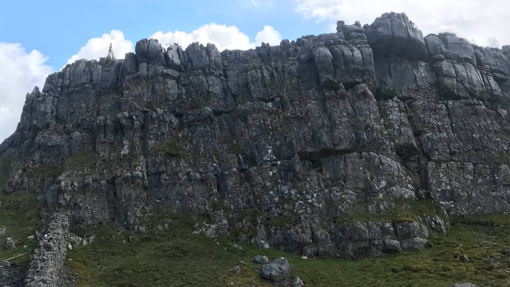 Limestone structure near Farleton Fell in Cumbria